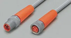 Produktfoto 1 von Verbindungskabel <50VAC 0,6m PUR Gehäuse TPU orange FKM IP65/67-69K