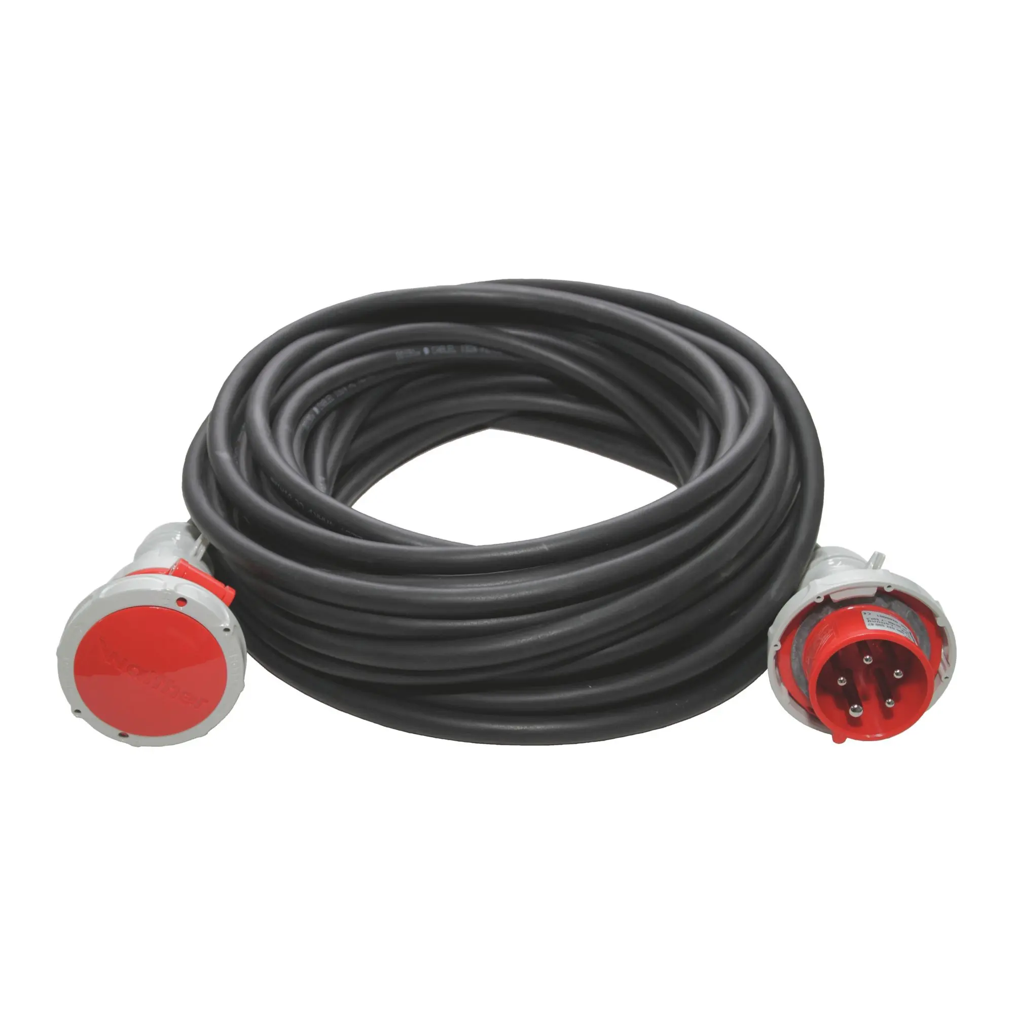 Produktfoto 1 von CEE-Leitung Stecker u Kupplung 16A 5P 400V 6h IP67 25m H07RN-F 5G2,5