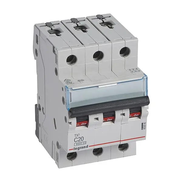 Produktfoto 1 von TX3 LS-Schalter C-Char. 20A, 3-polig, 6kA, 400VAC, 3TE