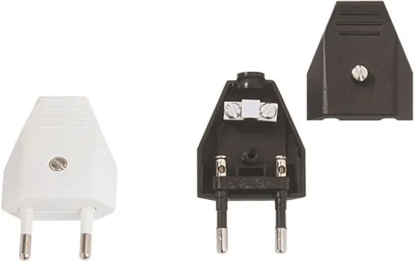 Produktfoto 1 von Euro Flachstecker schwarz Schraubanschluss