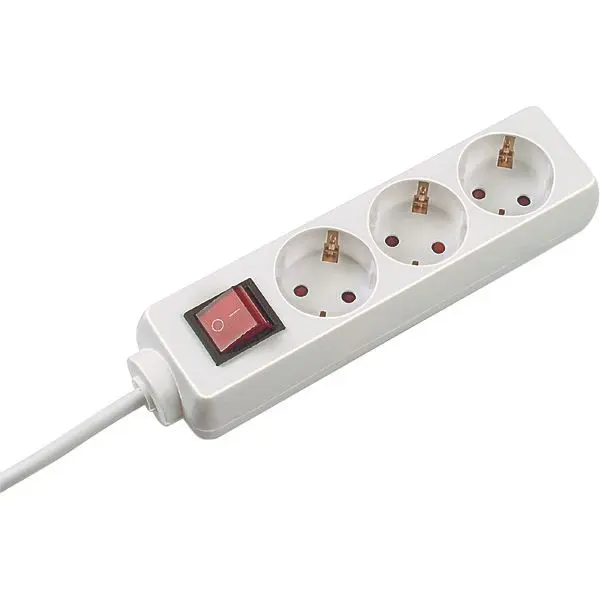 Produktfoto 1 von Tischsteckdose 3xSchuko weiß Strom 1