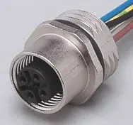 Produktfoto 1 von Einbaubuchse <125VAC 0,7m PVC Gehäuse Zinkdruckguss vernickelt IP68