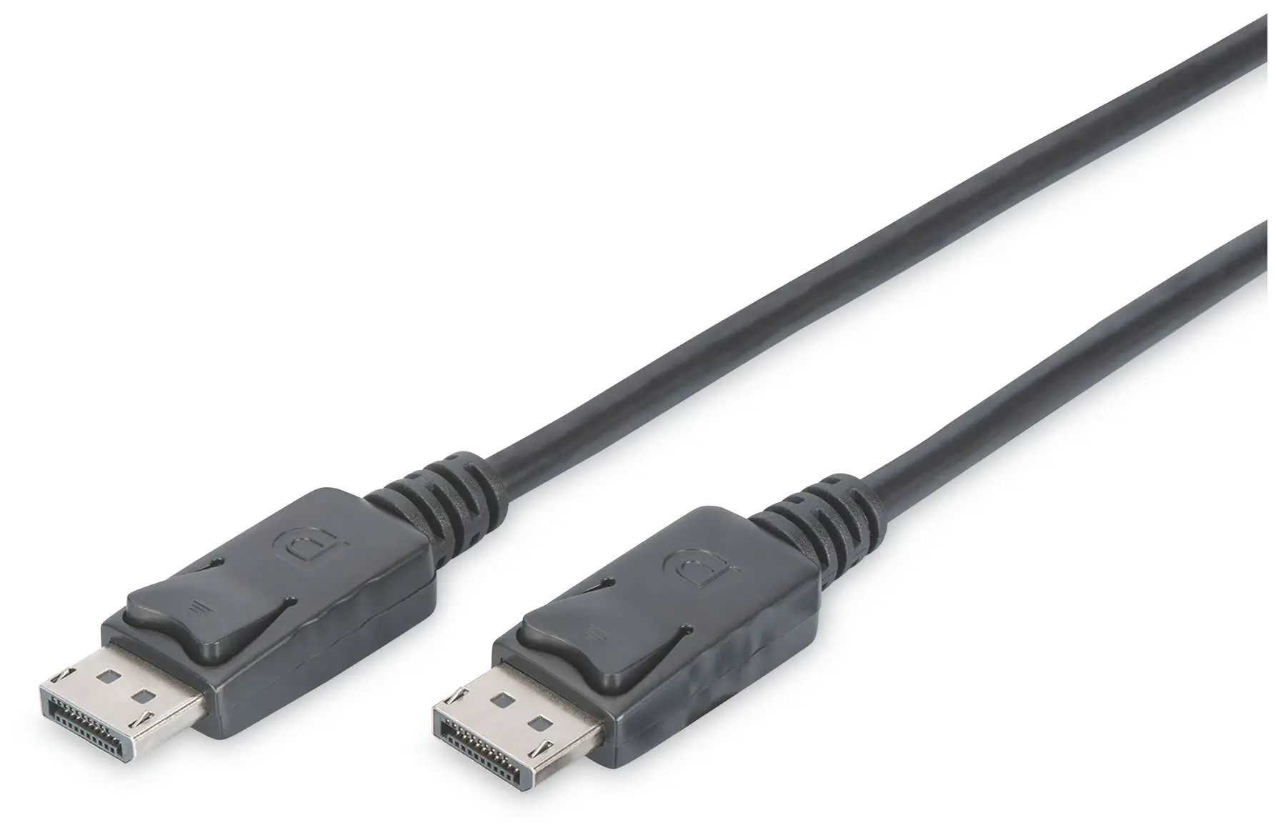 DisplayPort Anschlusskabel 5m DP St/St m.Verriegelung Full HD 1080p sw