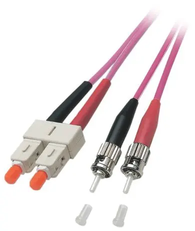 Produktfoto 1 von Duplex Jumper SC-ST 50/125µ 3m OM4 LSZH violett