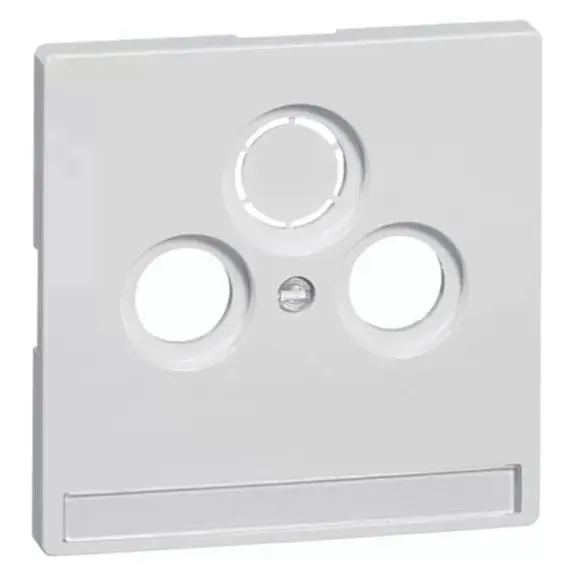 Produktfoto 1 von Abdeckung Antennen-Steckdose, reinweiß, Beschriftungsfeld