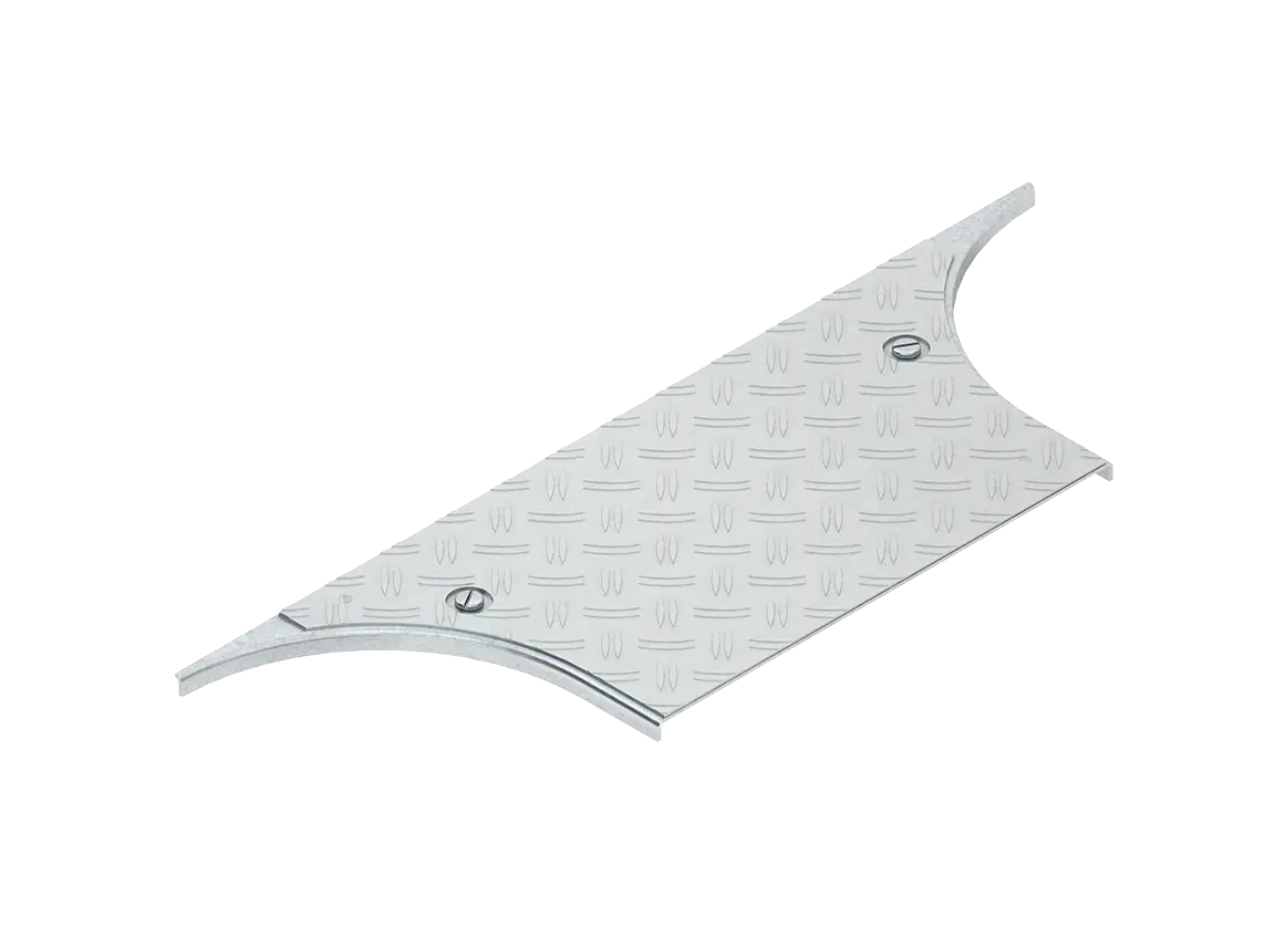 Produktfoto 1 von Deckel für Anbau T-Stück, Breite 105 mm t=4,5mm bandverzinkt,m.Drehriegelversch.