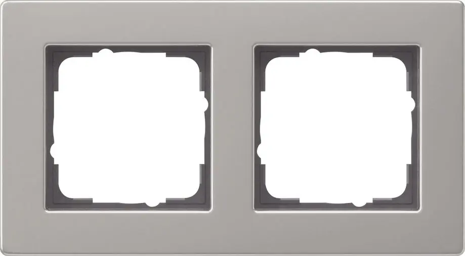 Produktfoto 1 von Abdeckrahmen 2f flach Gira E2 Edelstahl
