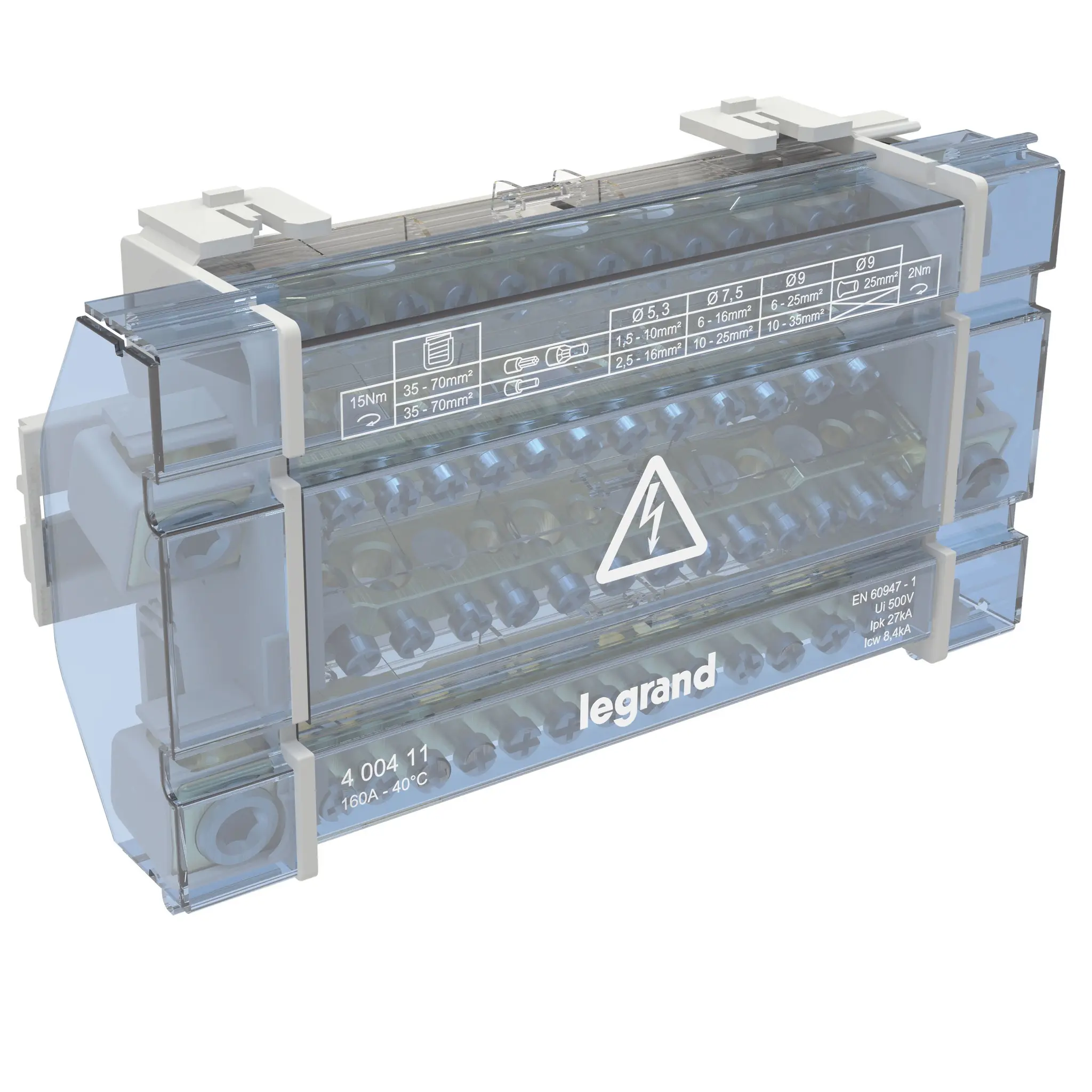 Produktfoto 1 von KLEMMENBLOCK 4P/160A 15KL 10M