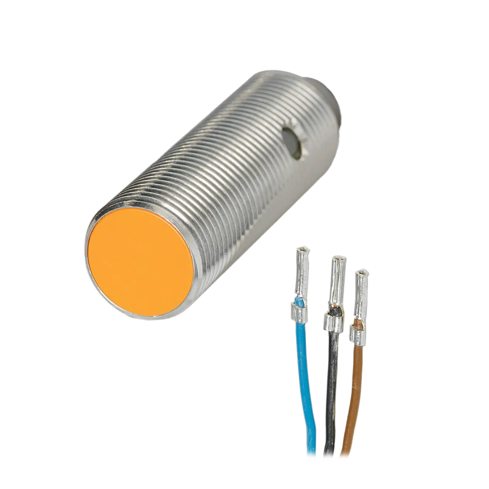 Produktfoto 1 von Ind.Sensor M12x1 Sn=2mm bündig S DC PNP 2m PVC IP67 3L 1000Hz