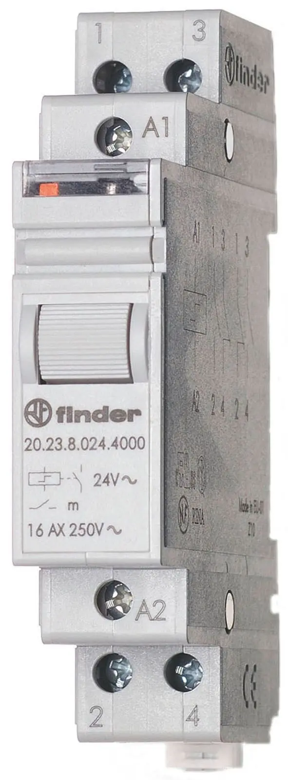 Produktfoto 1 von Stromstoßschalter für Reiheneinbau 1S+1Ö 16A Aus An/An Aus für 24VAC