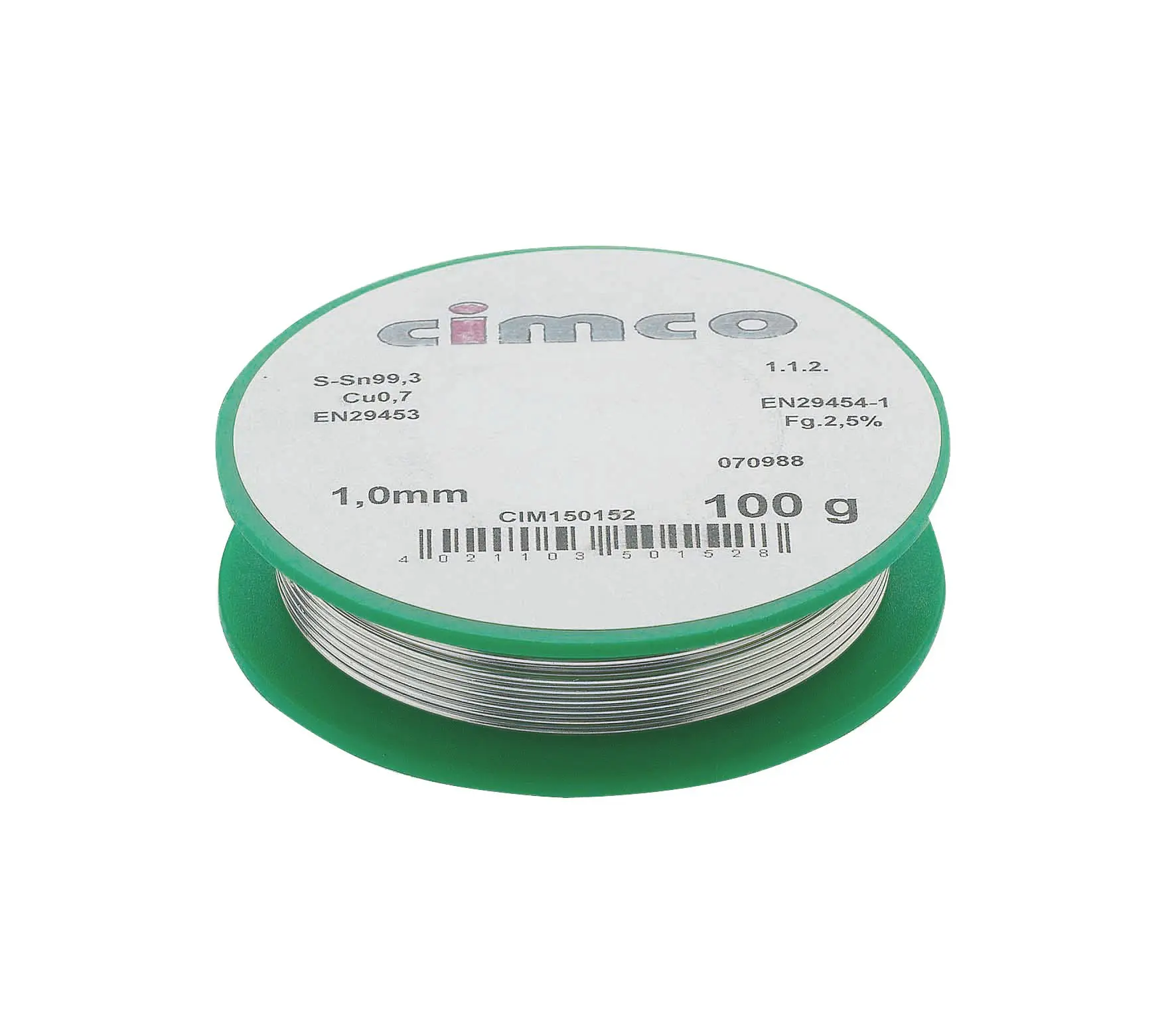 Elektroniklot bleifrei 1,0mm 500g, DIN 29453, Einwegspule