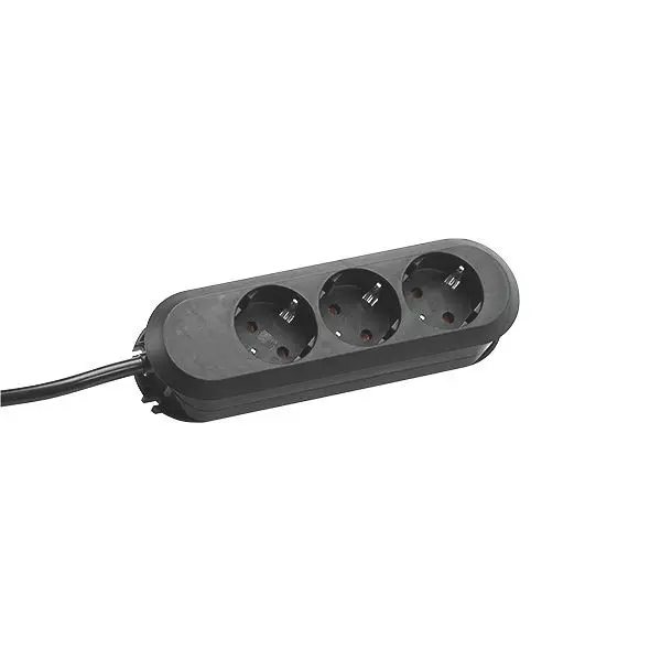 Produktfoto 1 von Tischsteckdose 3xSchuko schwarz Strom 1