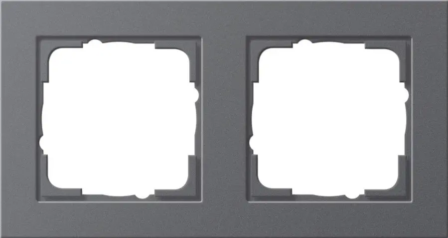 Produktfoto 1 von Abdeckrahmen 2fach E2 anthrazit