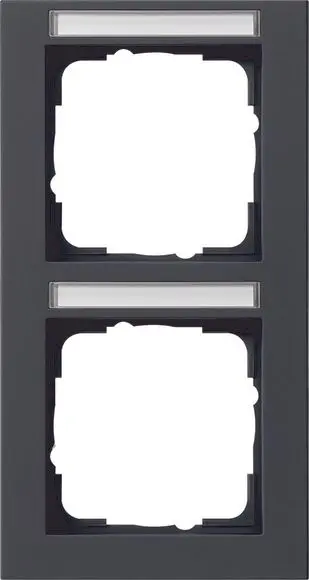 Produktfoto 1 von Abdeckrahmen 2f senkr. BSF Gira E2 Schwarz m