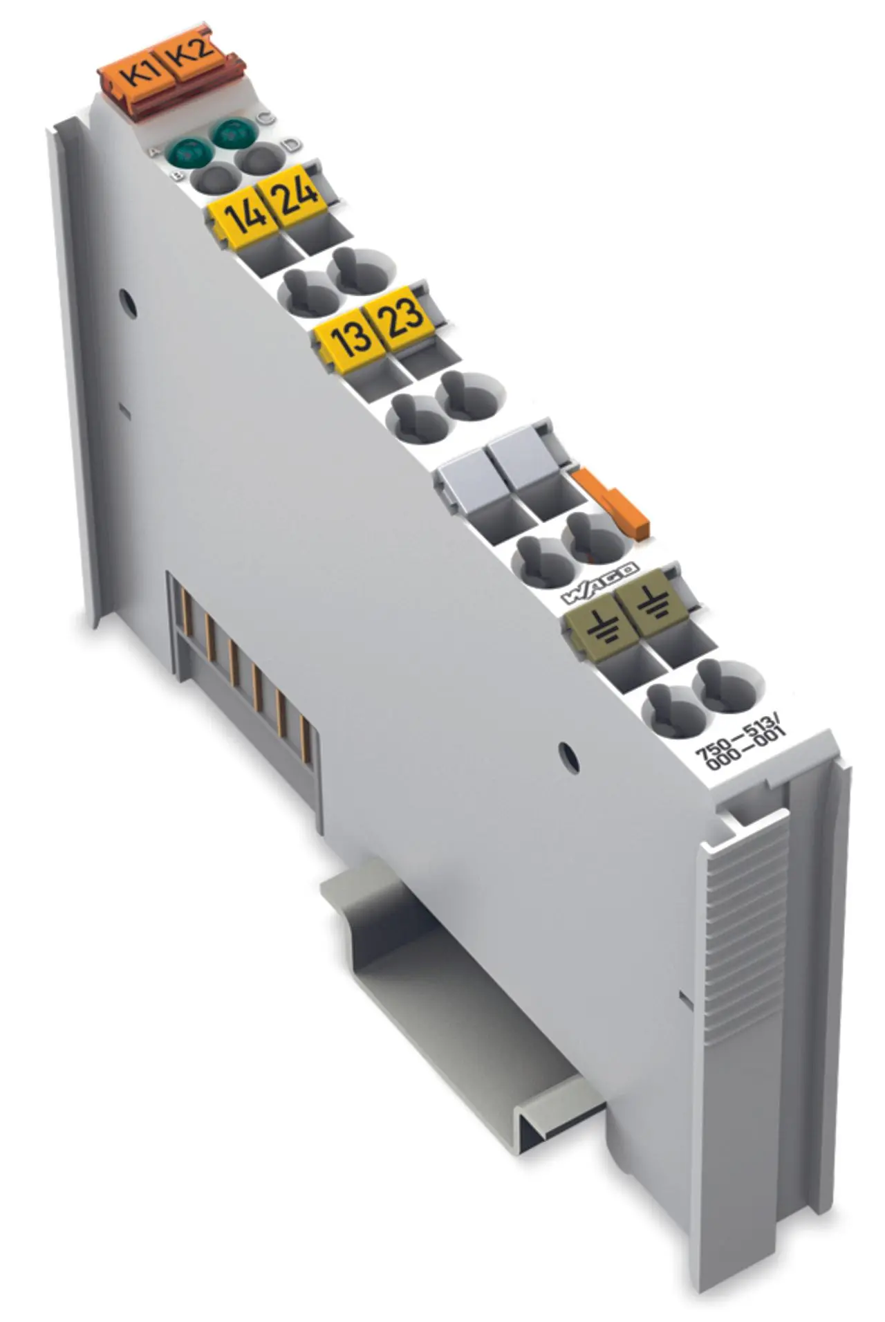 Produktfoto 1 von 2-Kanal-Relaisausgang,AC 250 V,2,0A, lichtgrau