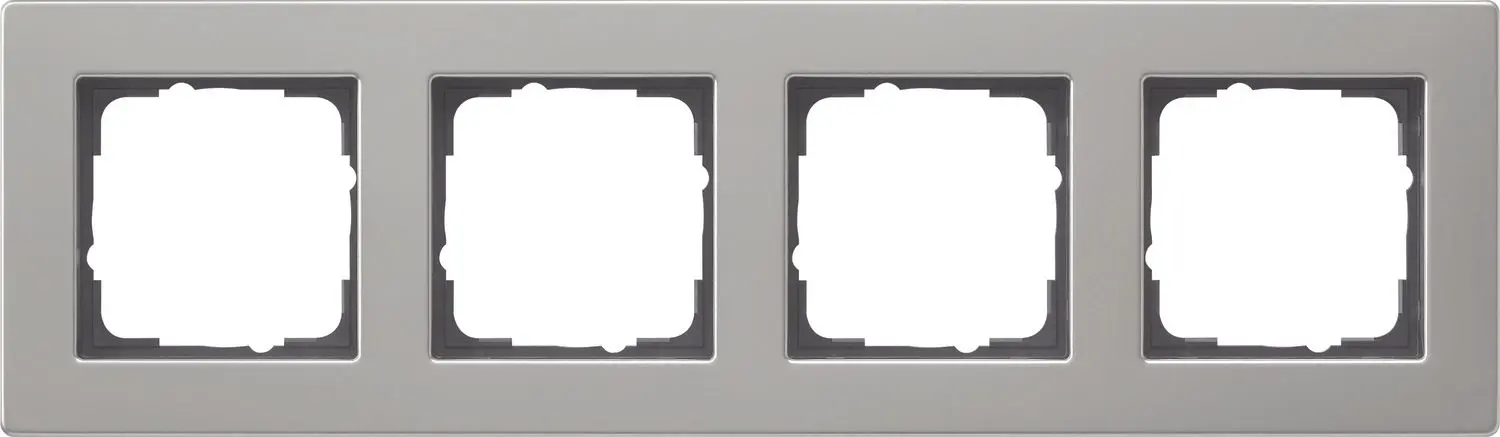Produktfoto 1 von Abdeckrahmen 4f flach Gira E2 Edelstahl