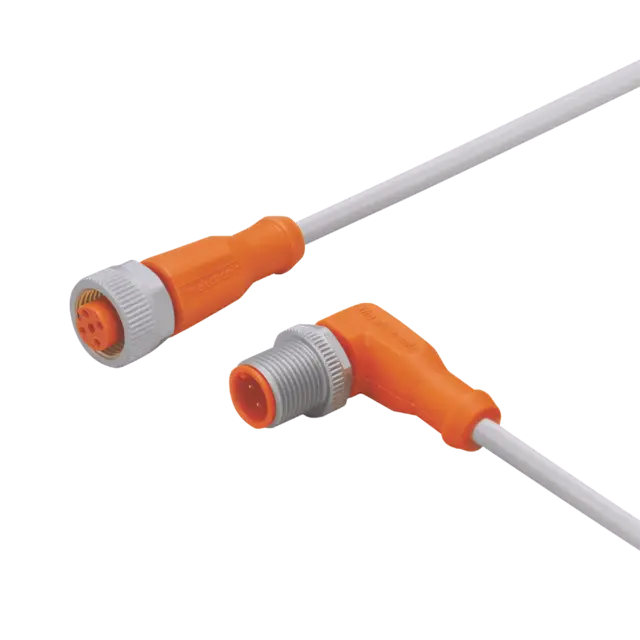 Produktfoto 1 von Verbindungskabel <250VAC 0,3m PUR Gehäuse TPU orange FKM IP65/67-69K