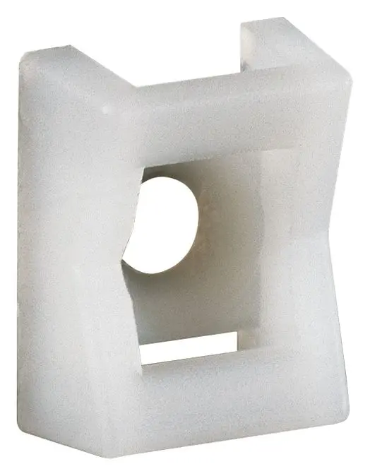 Schraubsockel, farblos, f.Schrauben D=5mm, f.Kabelbinder bis B=7,6mm.