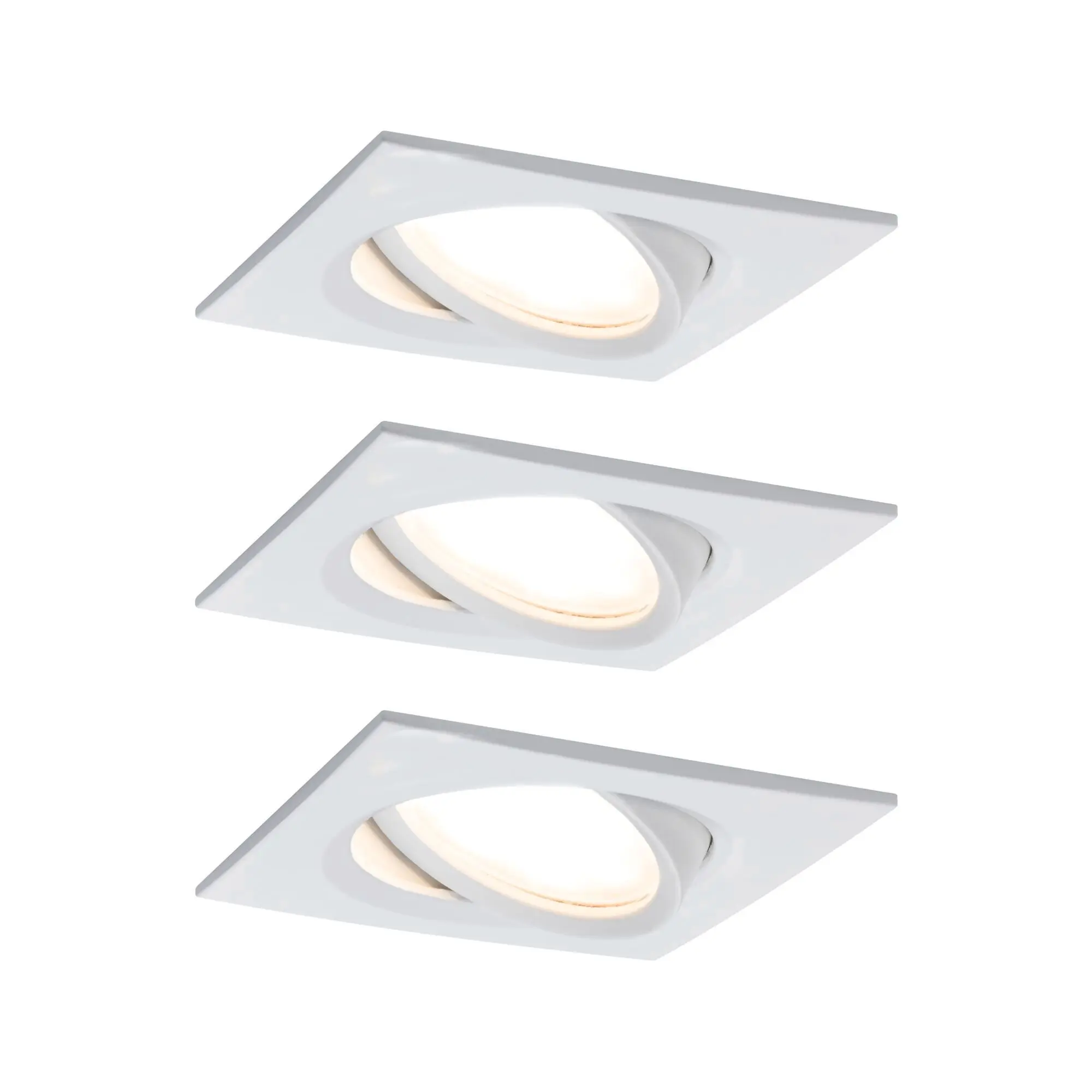 Produktfoto 1 von Einbauleuchte LED Nova Plus eckig 3x6,8W Weiß matt