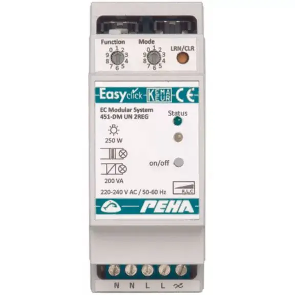Produktfoto 1 von EnOcean Easyclick Modul Uni-Dimm, 1 Kanal, 2 TE