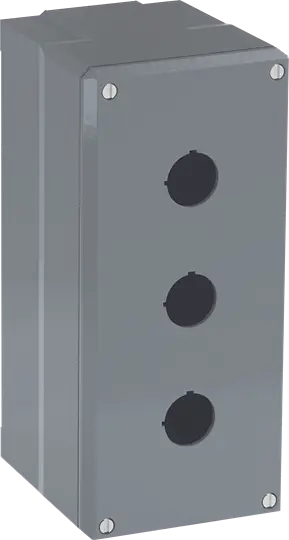 Produktfoto 1 von 080SP3 Metallgehäuse, 3 Befehlsstellen grau, Aluminium, IP66