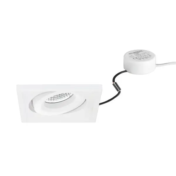Produktfoto 1 von LED-Einbaustrahler 230 V AC, 50 Hz, 7 W 40°, 3000 K, quadratisch, schwenkbar