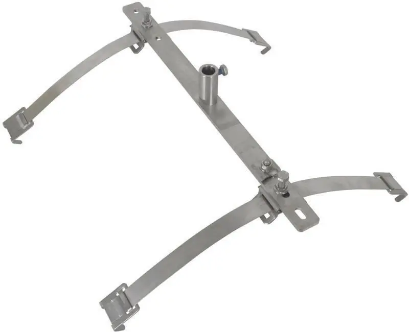 Produktfoto 1 von Halter 2-fach m. Spannband NIRO f. First - und Gratsteine m. Buchse D 16/10mm