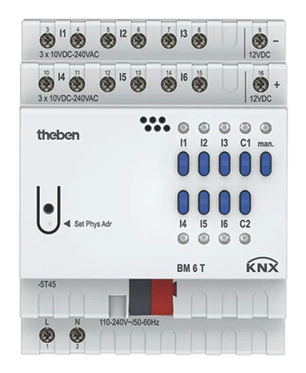 Produktfoto 1 von 6-fach KNX-Binäreingang, KNX TP, Data Secure