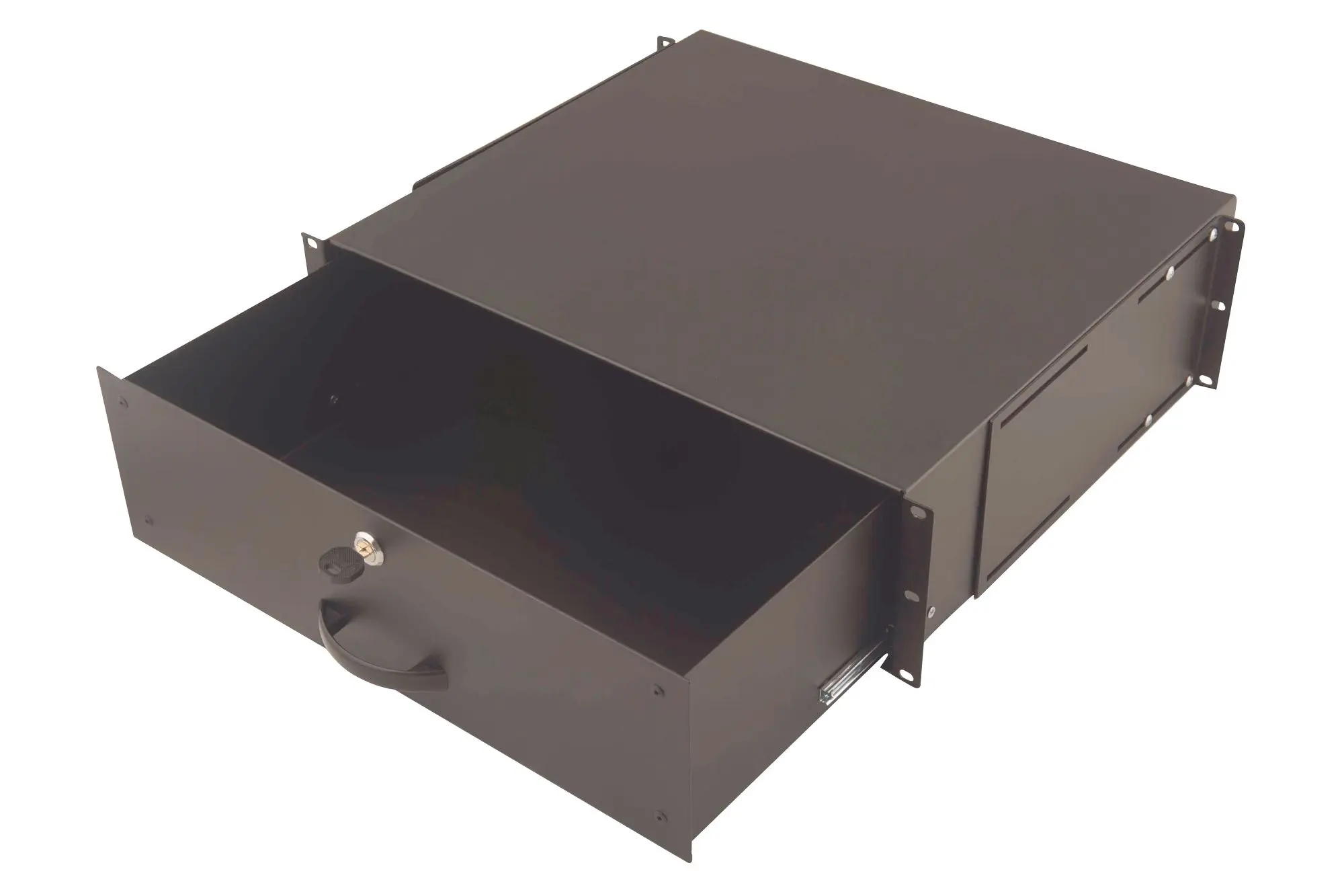 Produktfoto 1 von DIGITUS 3HE abschließbare Schublade sw RAL9005
