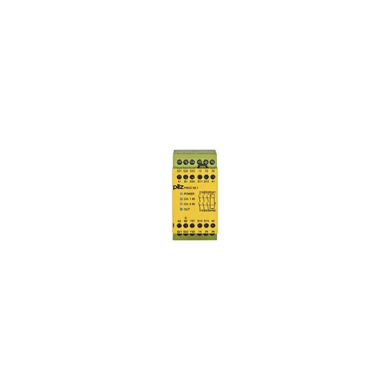 Produktfoto 1 von PNOZ X3.1 240VAC 24VDC 3n/o 1n/c 1so Sicherheitsschaltgerät