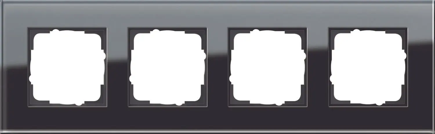 Produktfoto 1 von Abdeckrahmen 4fach Esprit Glas schwarz