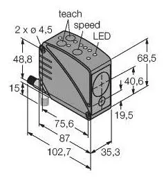 Produktfoto 1 von Opto Sensor Reflexionslichtschranke Laser-Laufzeitmesser
