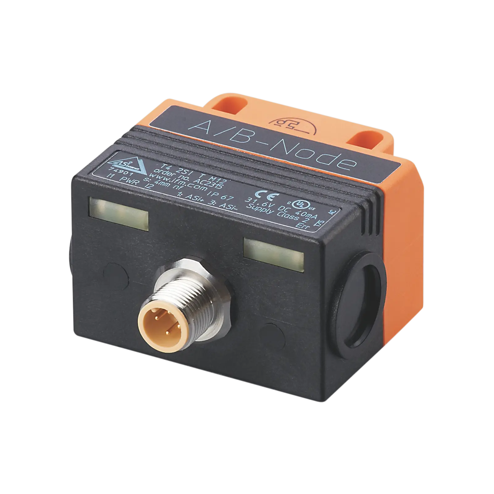 Produktfoto 1 von Doppelsensor 55x60x35 Sn=4mm n.bündig DC AS-i M12 IP67 3L -20...70°C