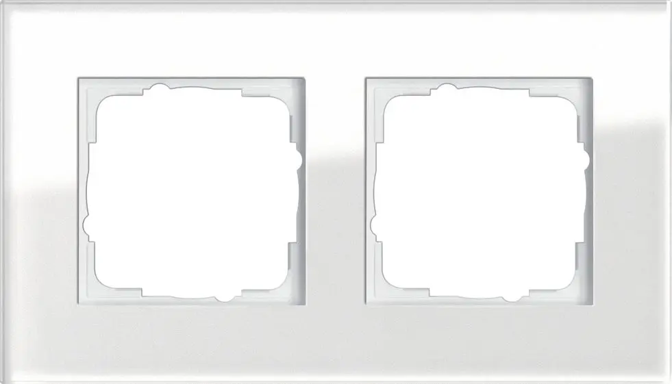 Produktfoto 1 von Abdeckrahmen 2fach Esprit Glas weiß