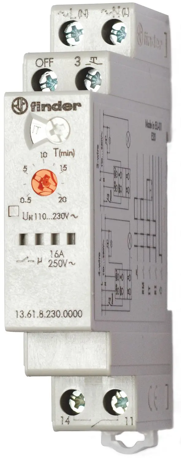 Produktfoto 1 von Stromstoßschalter elektr. 230VAC 16A 4 Funktionen m.Zentral-AUS-Funktion 1S