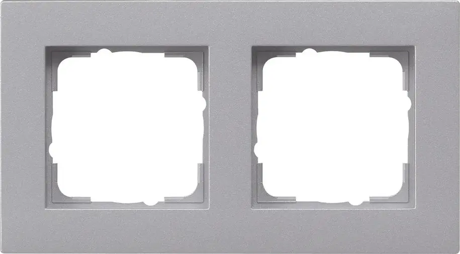 Produktfoto 1 von Abdeckrahmen 2f flach Gira E2 F Alu