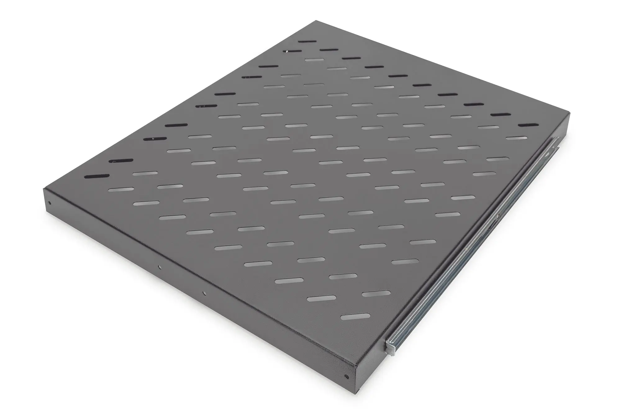 Produktfoto 1 von Ausziehb. Fachböden f.800mm tiefe Schränke perforiert sw bis zu 25kg