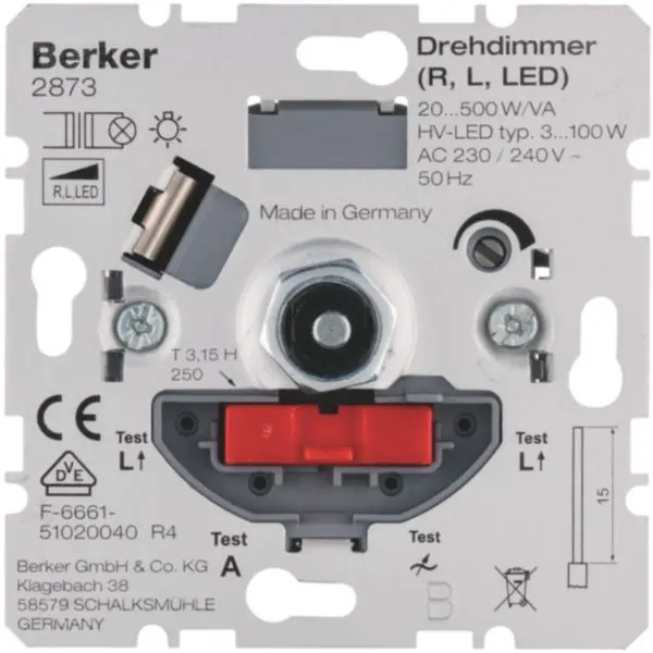 Produktfoto 1 von Drehdimmer NV mit Softrastung Hauselektronik