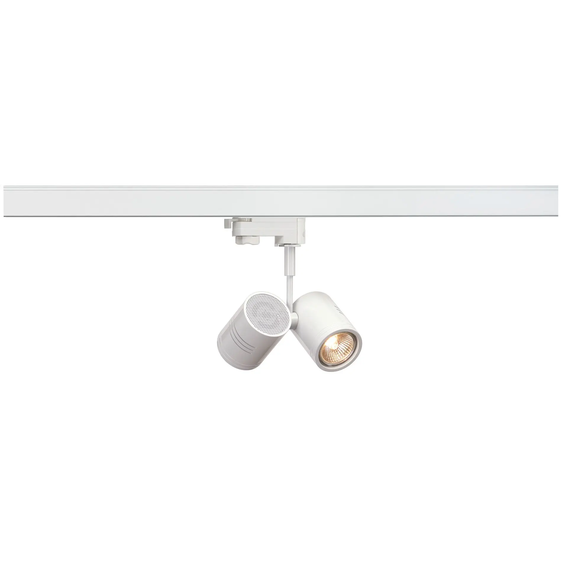 Produktfoto 1 von BIMA II Leuchtenkopf mattweiß 2xGU10 max.50W m.3Ph.Adapter