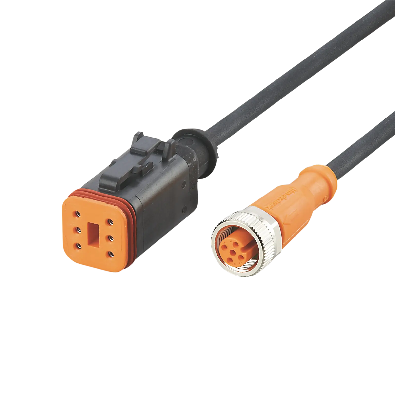Verbindungskabel 2m PUR Gehäuse PA Buchse:TPU orange FKM IP67