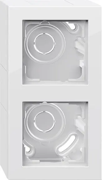 Produktfoto 1 von AP-Gehäuse 2f + Rahmen Gira E2 Reinweiß
