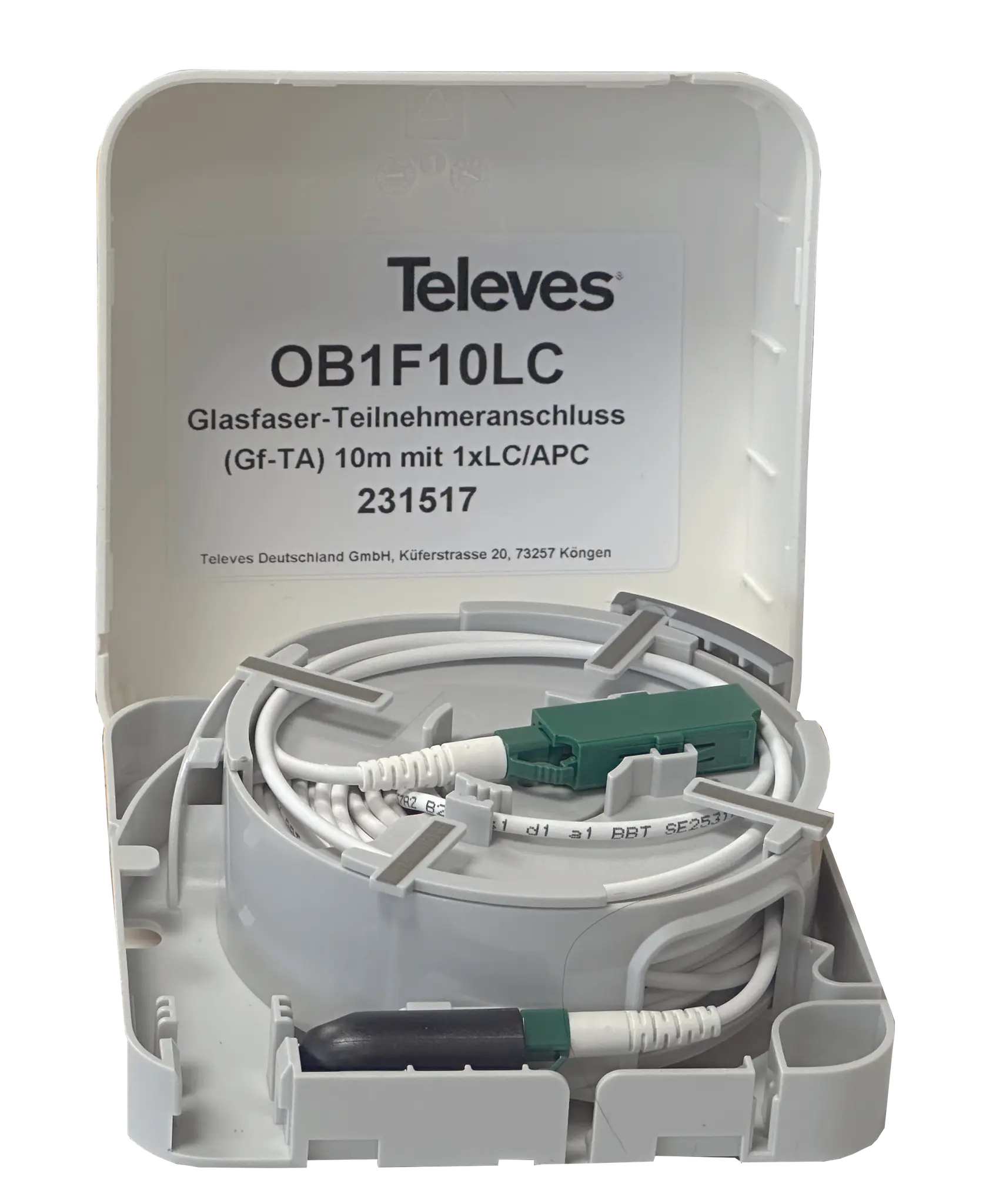 Produktfoto 1 von Optische Box 1 Ausgang mit 10m Kabel LC/APC
