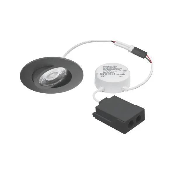 Produktfoto 1 von LED-Einbaustrahler 230 V AC, 50 Hz, 8 W, 36°, dim2warm, 3.000 K - 1.800 K