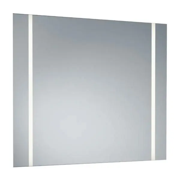 Kristallglasspiegel teilmattiert, 800x800mm 2x 22W, 3000K, IP44