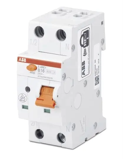 Produktfoto 1 von AFDD+LS S-ARC1-B32, 6kA, 1P+N, 2TE Fehlerlichtbogen-Schutzeinrichtung + LS