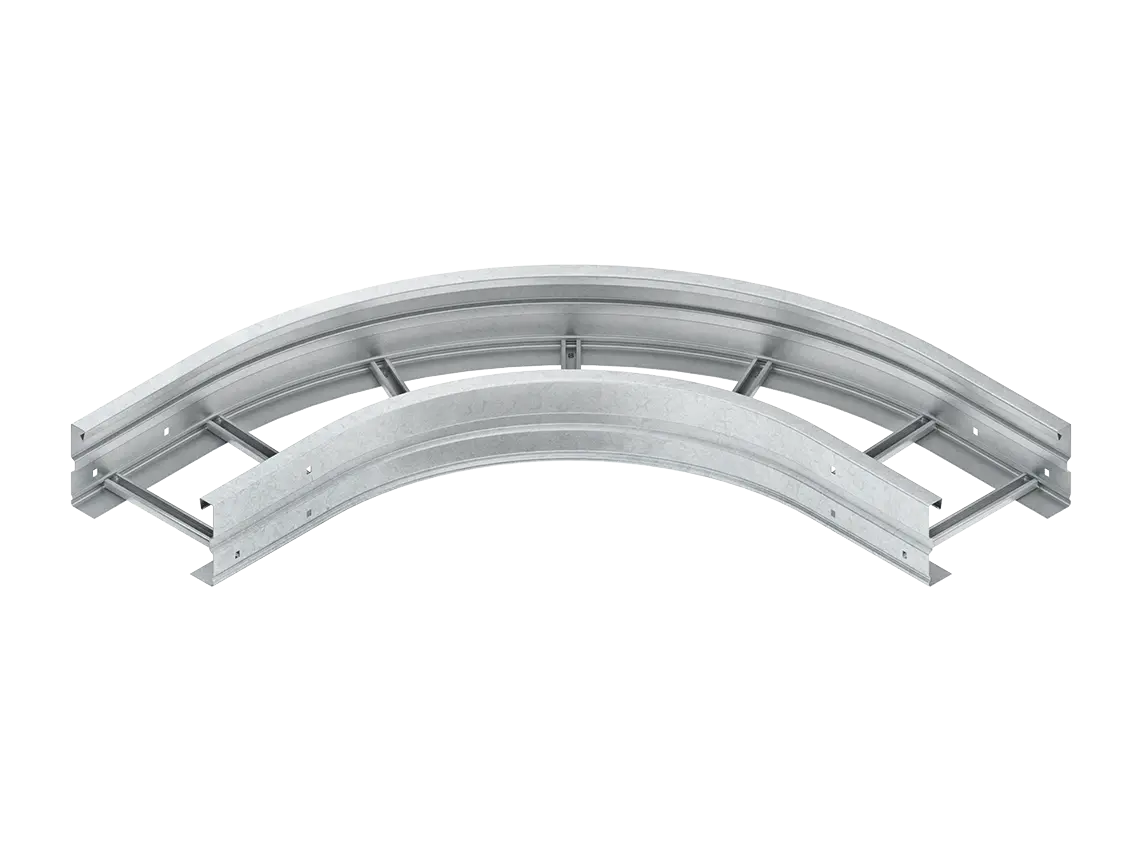 Produktfoto 1 von Bogen 90°, 150x400 mm, rund gesickt ungelocht Edelstahl