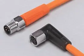 Produktfoto 1 von Verbindungskabel PNP 2m PVC Gehäuse PVC orange EPDM IP65/67-69K