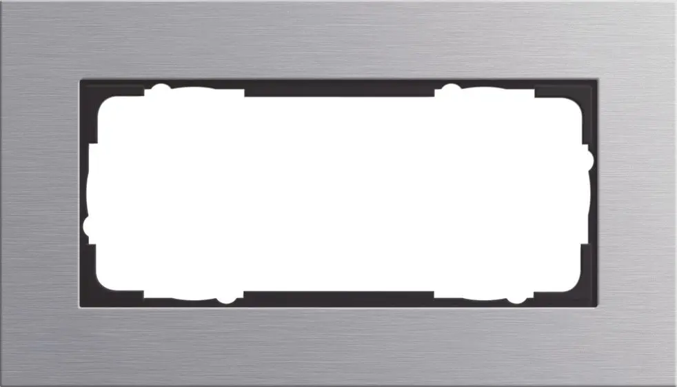 Produktfoto 1 von Abdeckrahmen 2fach o.Mittelsteg Esprit aluminium