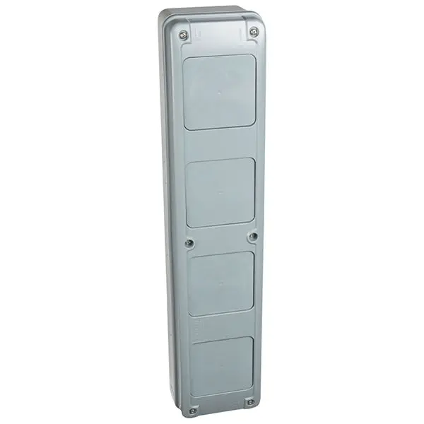 Produktfoto 1 von Anbaumodul Multibox, 3-reihig,anreihbar an 3-reihige Plexo³ Feuchtraumverteiler