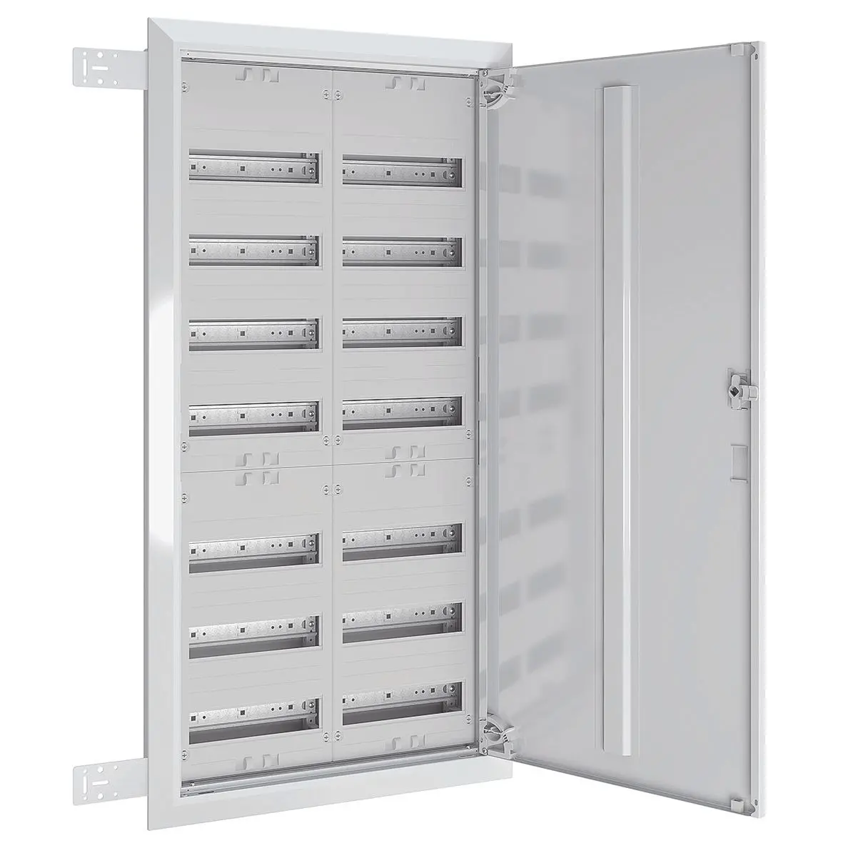 Produktfoto 1 von Flachverteiler UP/HW,110 mm tief,IP 30,SK II,2x7-reihig, Komplettschrank für